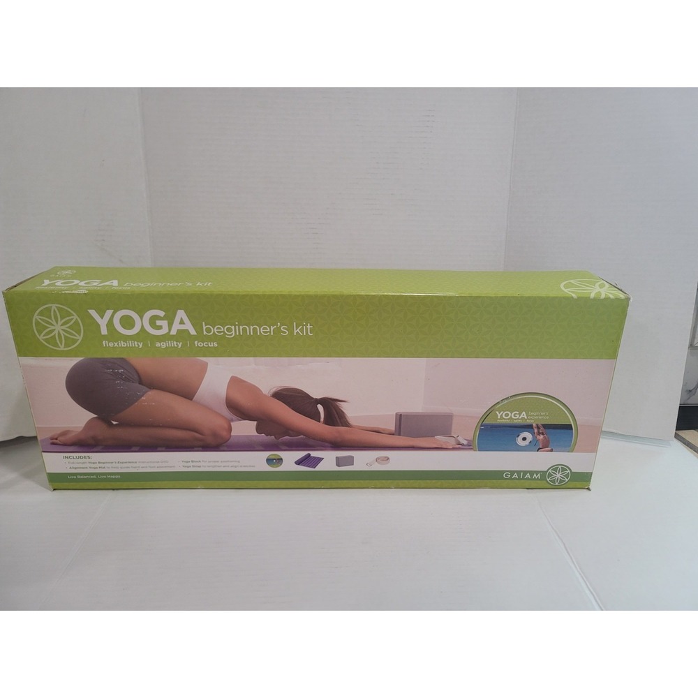 Active Yoga Kit Mat Block and Strap & Dvd NEW in box